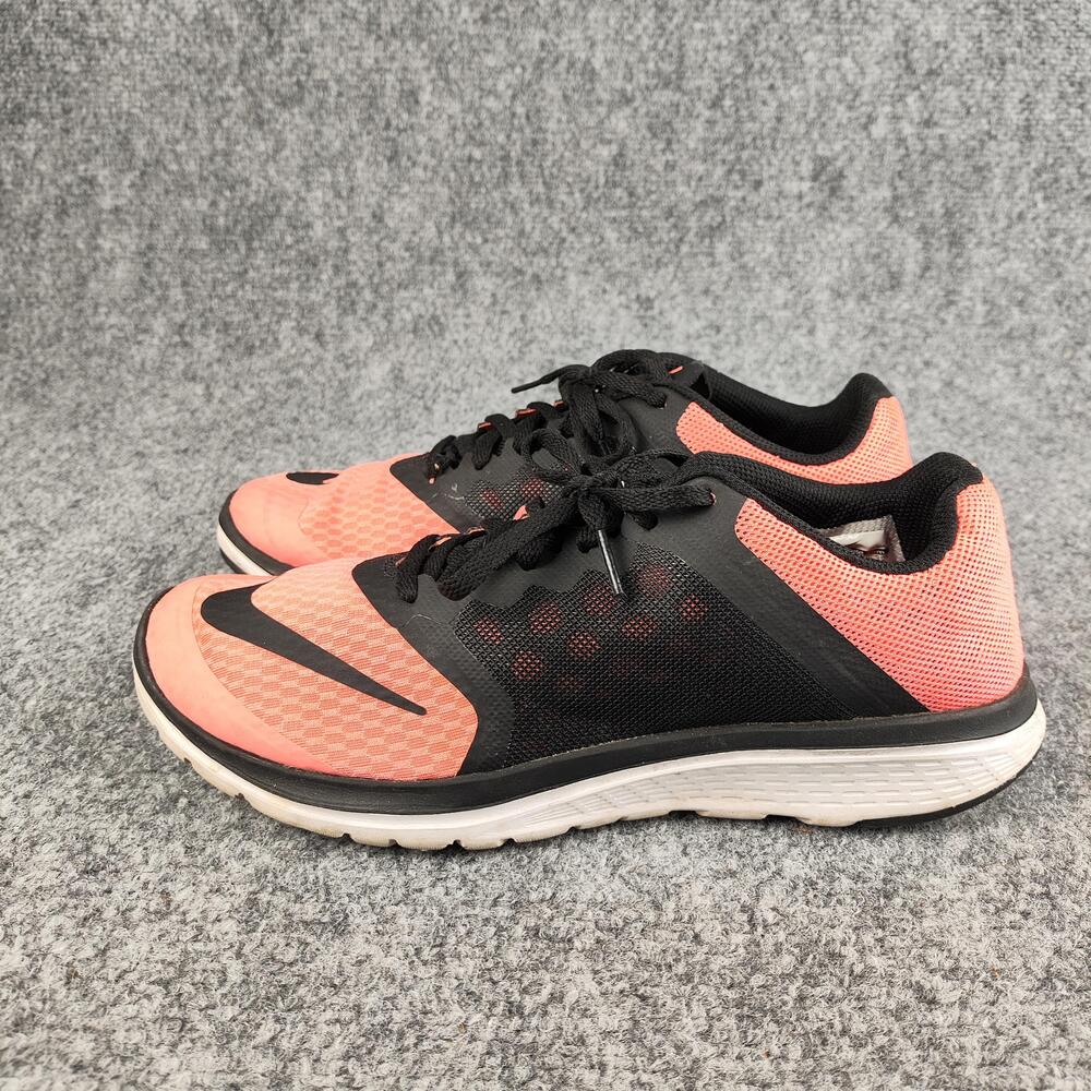 Nike Shoes Womens Size 8 Pink Black Mesh Running Athletic Sneakers 807145-600